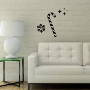 Image of OBSNOEL-11 Black Decorative Wall Sticker