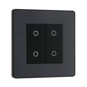 Image of BG Evolve Matt Grey 200W Double Touch Dimmer Switch 2-Way Secondary - PCDMGTDS2B