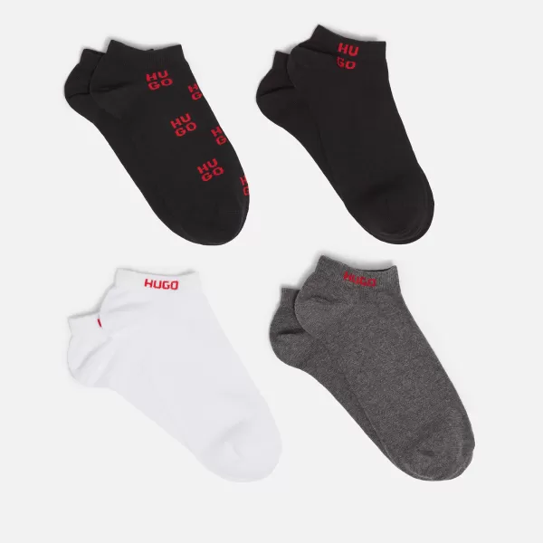 image of HUGO Bodywear Four-Pack Cotton-Blend Socks Gift Set