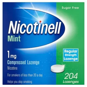 image of Nicotinell Nicotine Lozenge Stop Smoking Aid 1mg Mint 204s