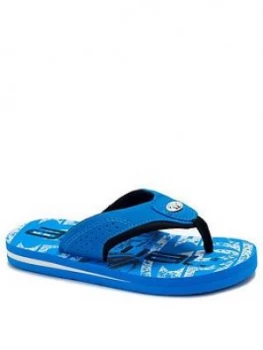 Image of Animal Boys Jekyl Flip Flop - Blue, Size 5 Older