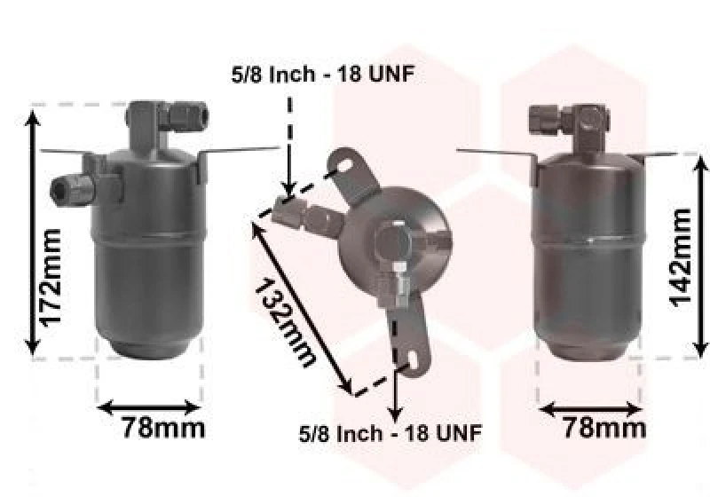 Image of VAN WEZEL AC receiver drier VAN WEZEL 3000D005