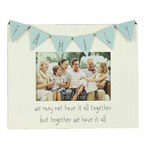Image of 6" x 4" - Love Life Bunting Photo Frame - Family