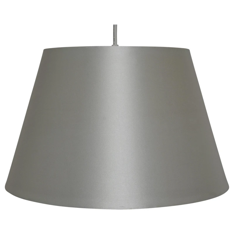 Image of K LIVING 14" Satin Drum Ceiling Table Lamp Shade - Grey Grey