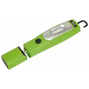 Image of LED3602G Rechargeable 360° Inspection Lamp 7 SMD & 3W SMD LED Green Li-on - Sealey