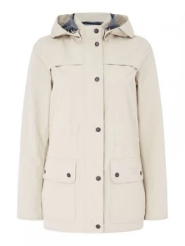 image of Barbour Hooded Waterproof Barometer Coat Off White