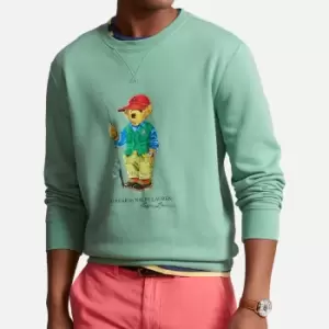 Image of Polo Ralph Lauren Bear Cotton-Blend Jersey Sweatshirt - M