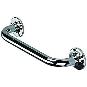 Image of Wickes Bathroom Grab Rail - Chrome 305mm