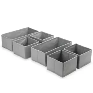 Image of Foldable Fabric Drawer Inserts & Drawer Organisers - Set of 6 M&W