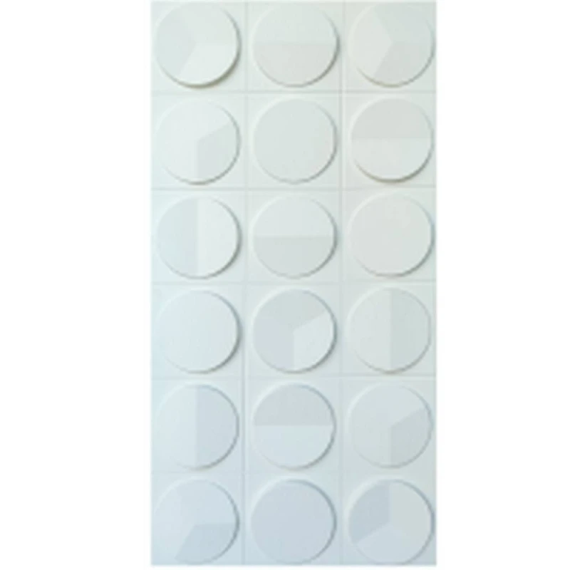 Image of Ener-J Hard Pu Wall Panel 3D Circular Jade White 1200X600X25mm Pack 2