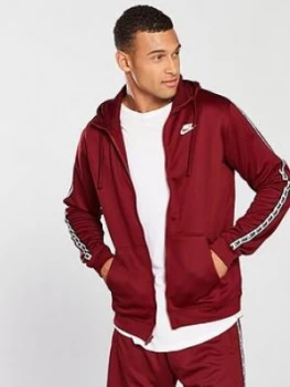 Image of Nike Sportswear Repeat Full Zip Poly Hoodie Team Red Size 2XL Men