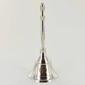 Image of Pentagram Symbol Silver Bell with Nickle Finish