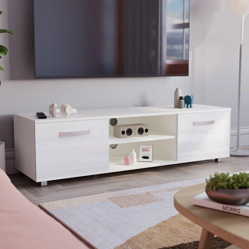 Image of Lassic Vida Designs Cosmo 2 Door TV Unit 140cm White unisex 140 cm