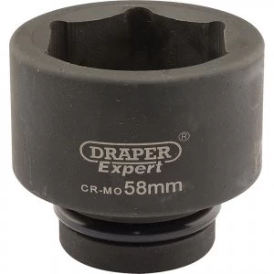 Image of Draper Expert 1" Drive Hexagon Impact Socket Metric 1" 58mm