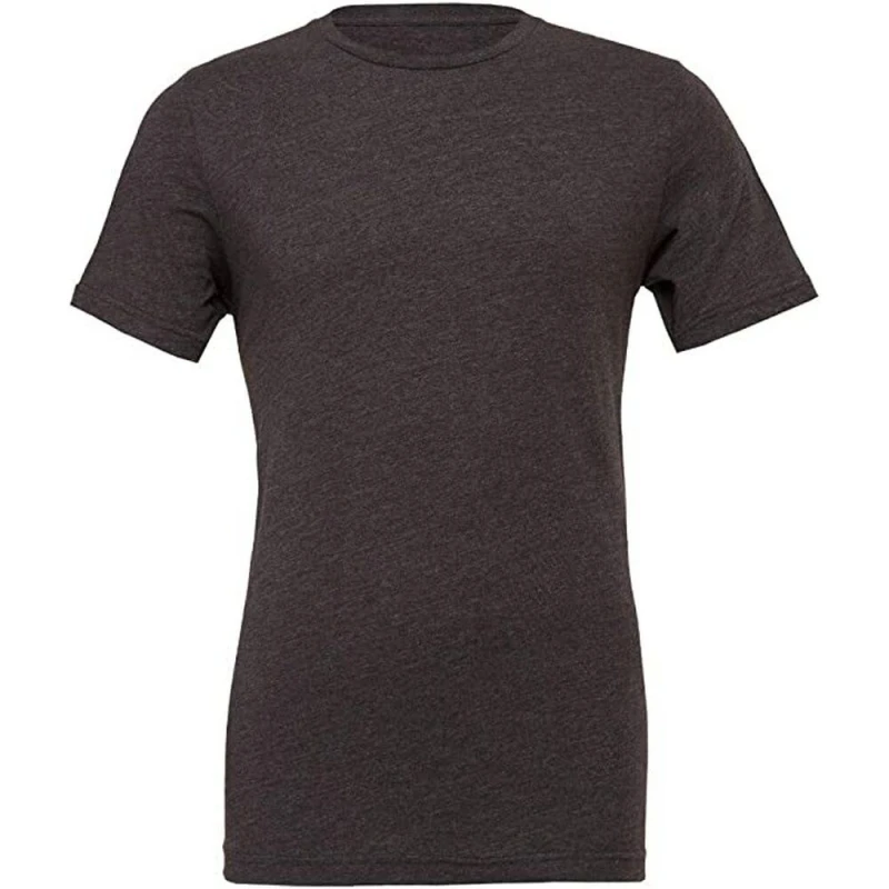 Image of Bella + Canvas Mens CVC Heather Long-Sleeved T-Shirt in Dark Grey Size: Small Dark Grey Male S