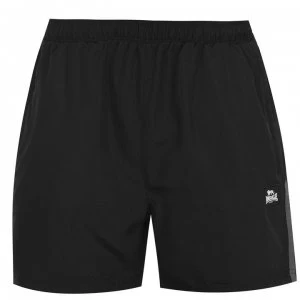Image of Lonsdale 2 Stripe Woven Shorts Mens - Black/Charcoal