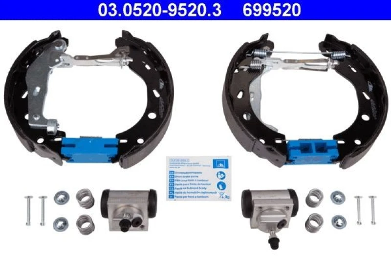 Image of ATE 03.0520-9520.3 Brake Set, drum brakes with accessories Brake Set,drum brakes (3859)