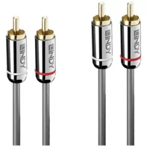 Image of LINDY 35345 RCA Audio/phono Cable [2x RCA plug (phono) - 2x RCA plug (phono)] 1m Anthracite