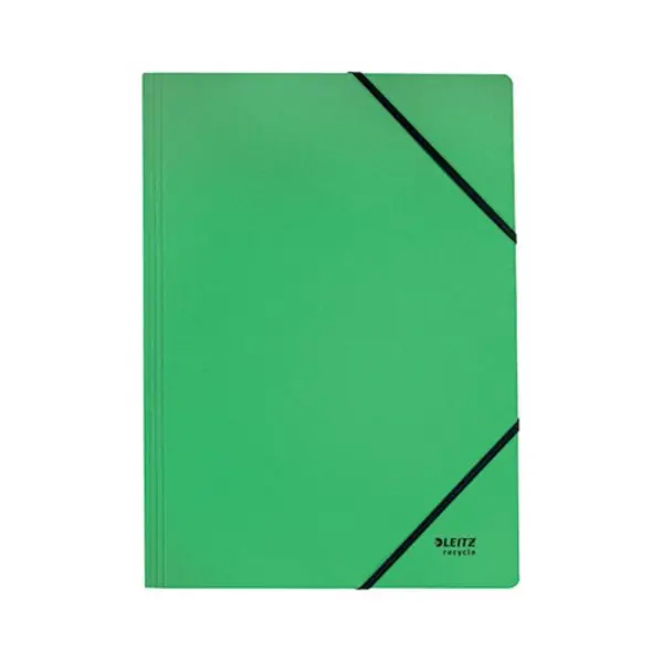 image of Leitz Recycle Card Folder Elastic Bands A4 Green (Pack of 10) 39080055