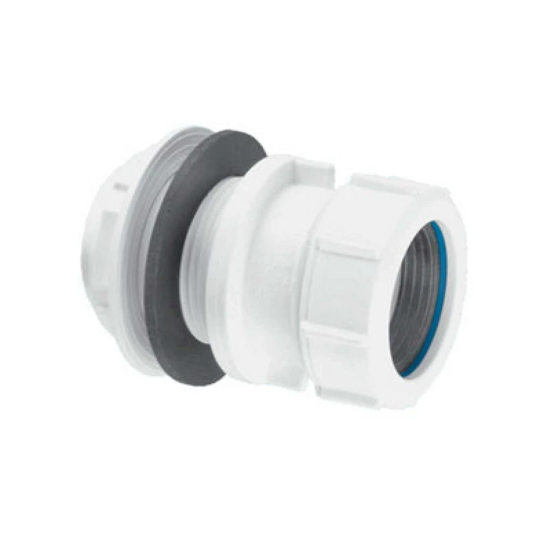 Image of McAlpine S11M 1.25" Multifit Straight Tank Connector White