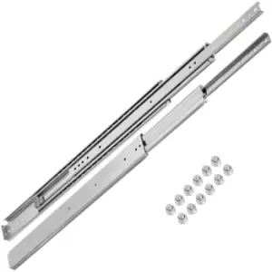 image of VEVOR Drawer Slides, 1 Pair 22" Soft Close Drawer Slides, Ball Bearing Side Mount Drawer Hardware Slides, 500 LBS Load Capacity 3-Section Full