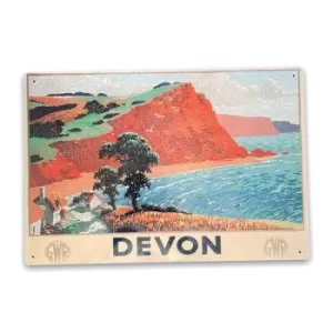 Image of Great Western Railway Devon Vintage Metal Sign