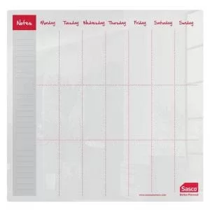 image of Sasco Week Planner Acrylic Desktop 450 x 450mm 2410179 16909AC