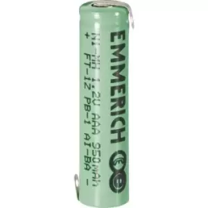 Image of Emmerich Micro ZLF Non-standard battery (rechargeable) AAA Z solder tab NiMH 1.2 V 950 mAh