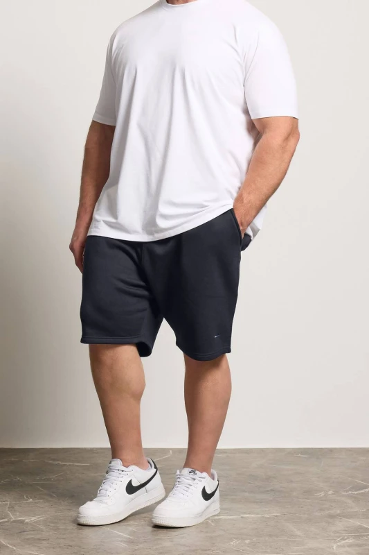 Image of BadRhino Mens Elasticated Jogger Shorts in Dark Navy Size: XL Dark Navy Male XL