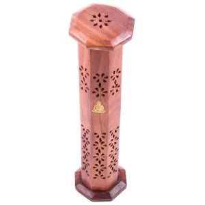 Image of Decorative Sheesham Wood Incense Tower