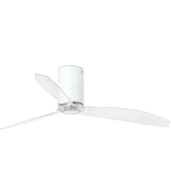 Image of Faro Mini Medium Ceiling Fan with / without Light Matt White, Clear