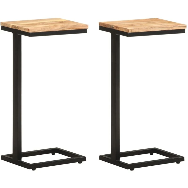 Image of VIDAXL Side Tables 2 pcs 31.5x24.5x64.5 Solid Acacia Wood vidaXL 8720286067482