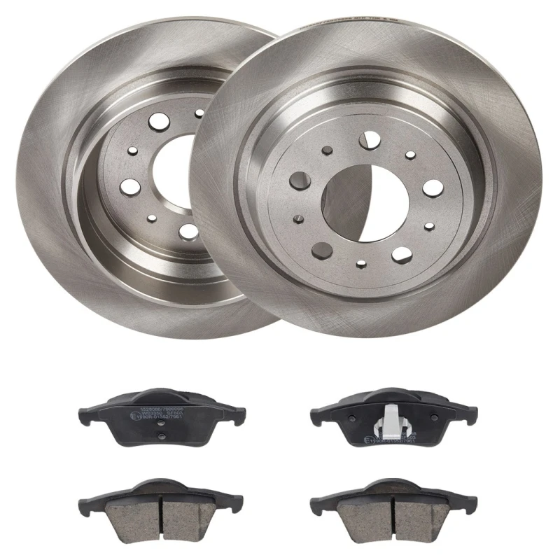 Image of RIDEX 3405B2445 Brake disc and pads set Rear Axle, Brake Disc Type: Solid, excl. wear warning contact Brake Set,disc brakes (3405)