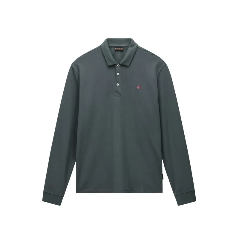 Image of Long sleeve polo Napapijri Ealis 1 Vert Male XS