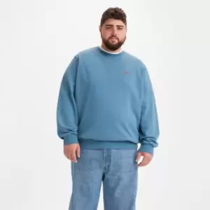 Image of Cotton Chest Logo Sweatshirt with Crew Neck