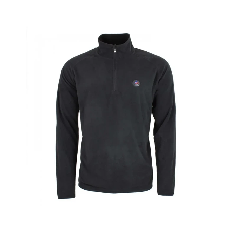 Image of 1/2 zip hooded fleece Peak Mountain Noir Male 2XL