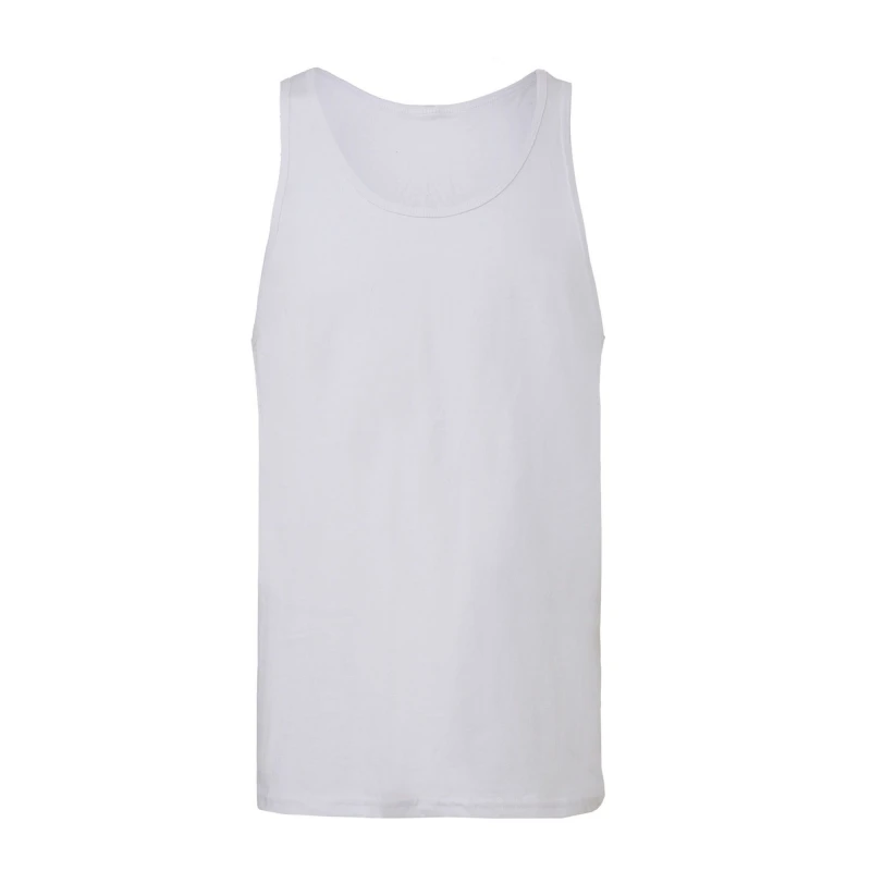Image of Bella + Canvas Mens Jersey Tank Top in White Size: XS White Male XS