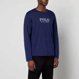 Image of Polo Ralph Lauren Mens Boxed Logo Long Sleeve Top - Cruise Navy - L
