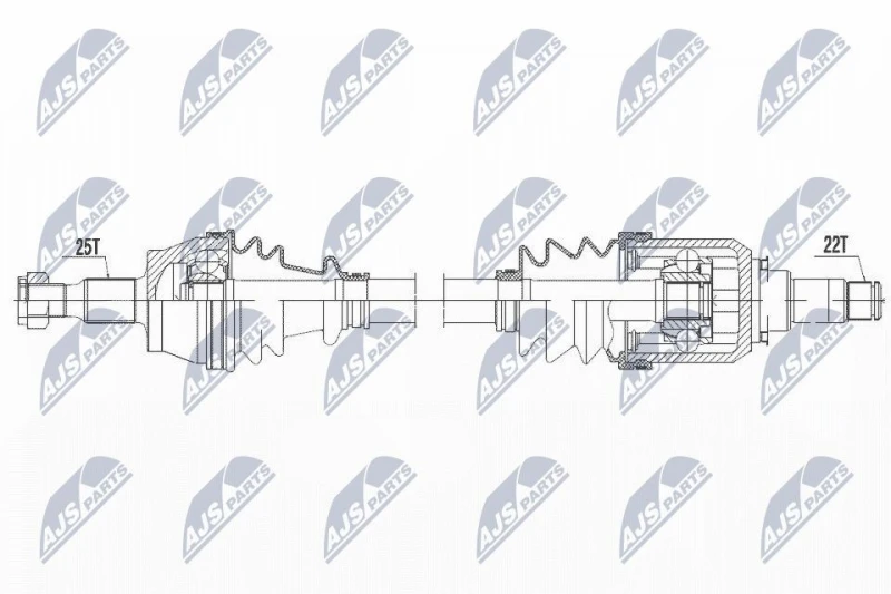 Image of NTY NPW-ME-106 Drive shaft Front Axle Left Drive Shaft (13)