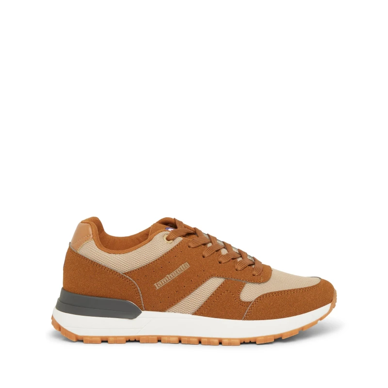 Image of Lambretta Mens Echo Court Trainers Tan/Beige male 7 (41)