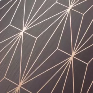 Image of Muriva Kayla Wallpaper, Charcoal & Rose Gold
