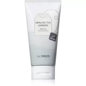 image of The Saem Healing Tea Garden White Tea Moisturising and Soothing Cleansing Foam for Sensitive Skin 150ml