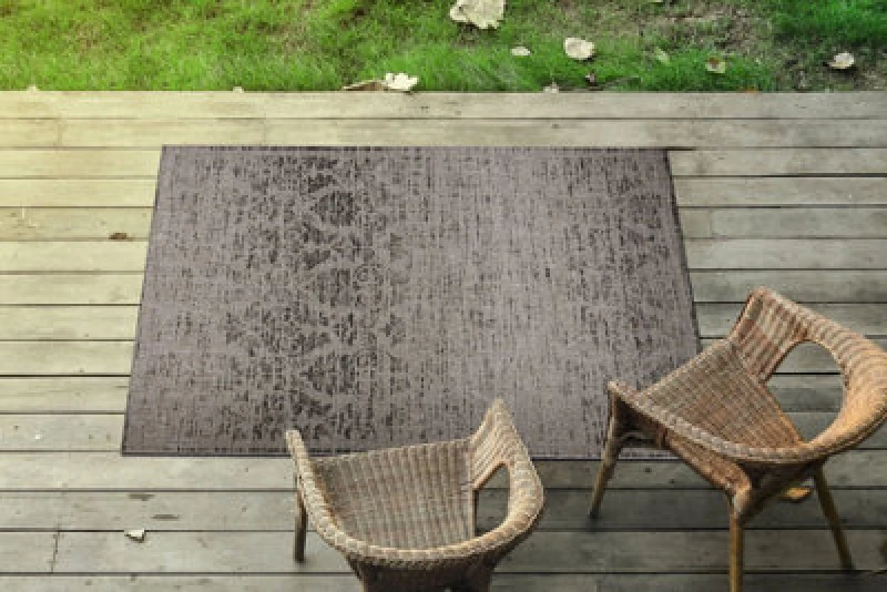 Image of RugsX Carpet Sizal Floorlux 20211 Silver Black 60X110 Cm