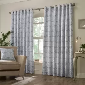 Image of Horto Botanical Eyelet Curtains Blue