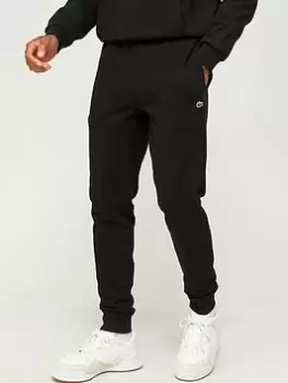Image of Lacoste Logo Jersey Joggers - Black, Size 4XL, Men