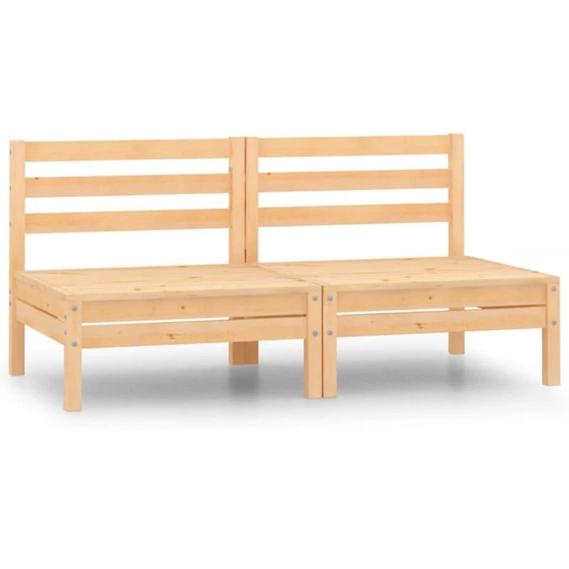 Image of VIDAXL Garden Middle Sofas 2 pcs Solid Pinewood Vidaxl 8720286659014