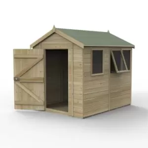 image of 8' x 6' Forest Timberdale 25yr Guarantee Tongue & Groove Pressure Treated Apex Shed a 3 Windows (2.5m x 1.98m)