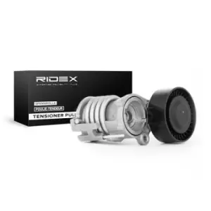 Image of RIDEX Tensioner Pulley 310T0057 Tensioner Pulley, v-ribbed belt VW,SKODA,SEAT,POLO (9N_),Polo Schragheck (6R1, 6C1),Fox Schragheck (5Z1, 5Z3, 5Z4)