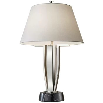 Image of shore - 1 Light Table Lamp Polished Nickel, E27 - Elstead
