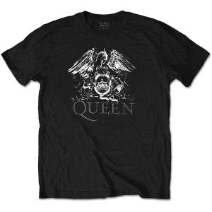 Image of Queen - Crest Logo Mens Large T-Shirt - Black